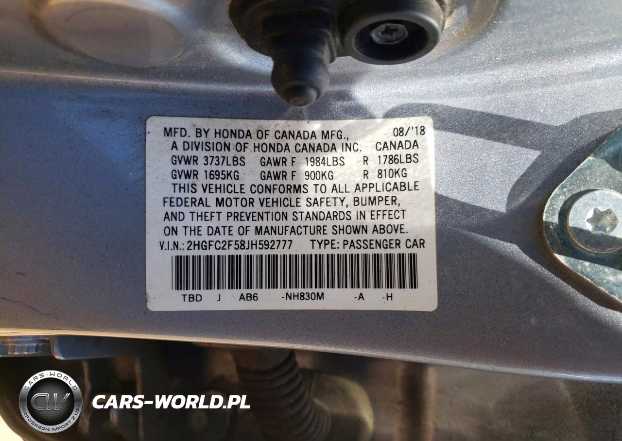 2018 Honda Civic Lx VIN:2HGFC2F58JH592777 - 12