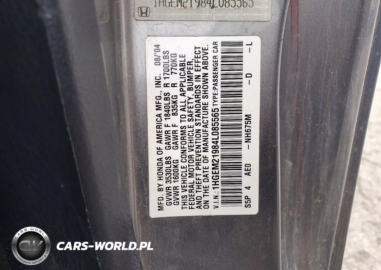 2004 Honda Civic Ex VIN:1HGEM21984L085565 - 12