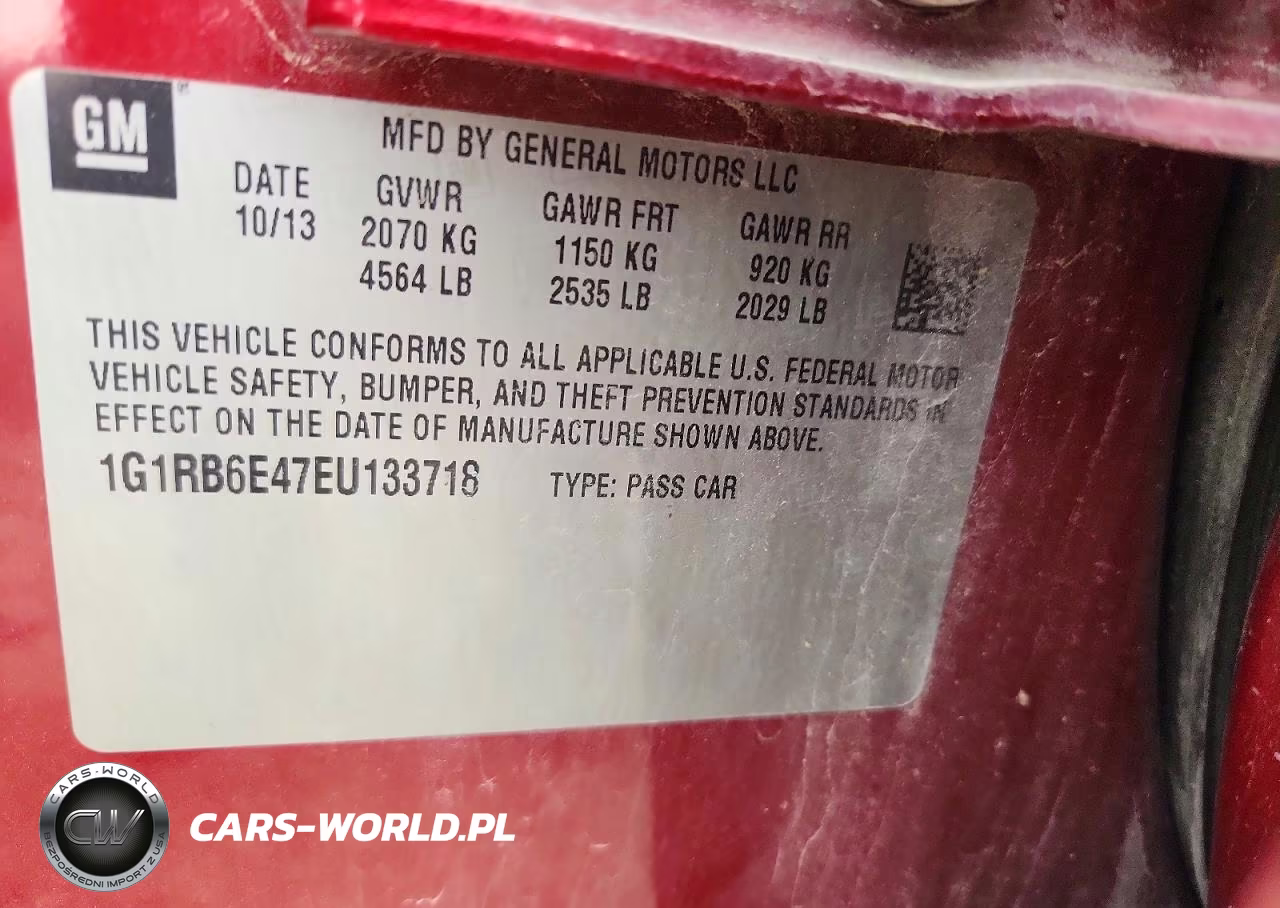 2014 Chevrolet Volt VIN:1G1RB6E47EU133718 - 12