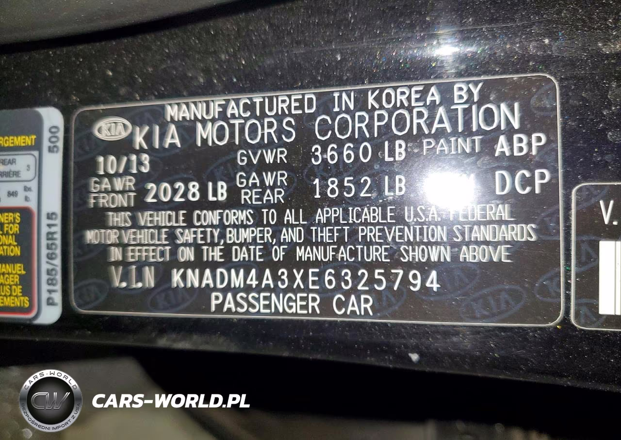 2014 Kia Rio Lx VIN:KNADM4A3XE6325794 - 12