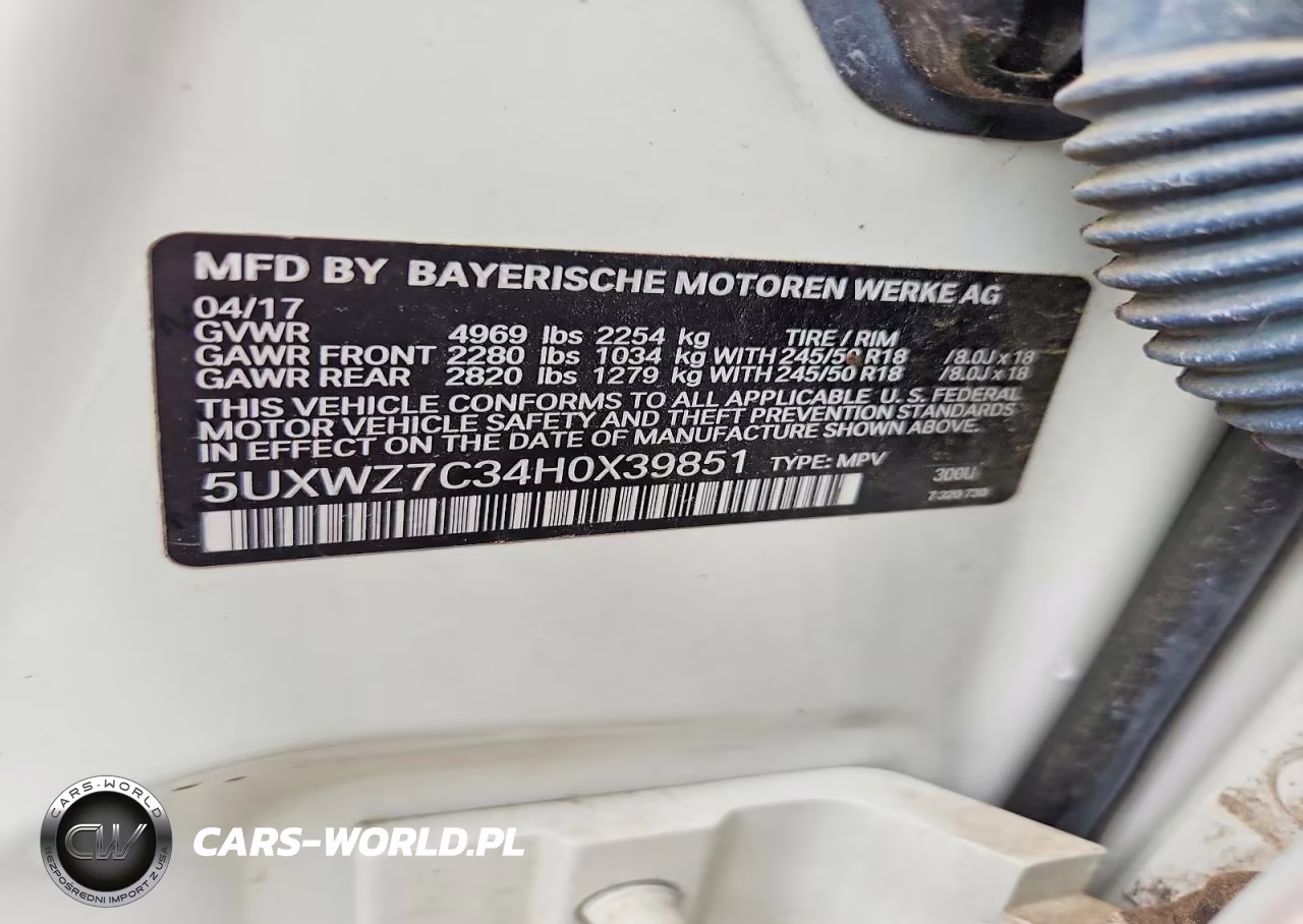 2017 BMW X3 Sdrive28I VIN:5UXWZ7C34H0X39851 - 13
