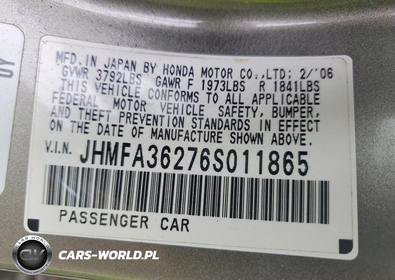 2006 Honda Civic Hybrid VIN:JHMFA36276S011865 - 13