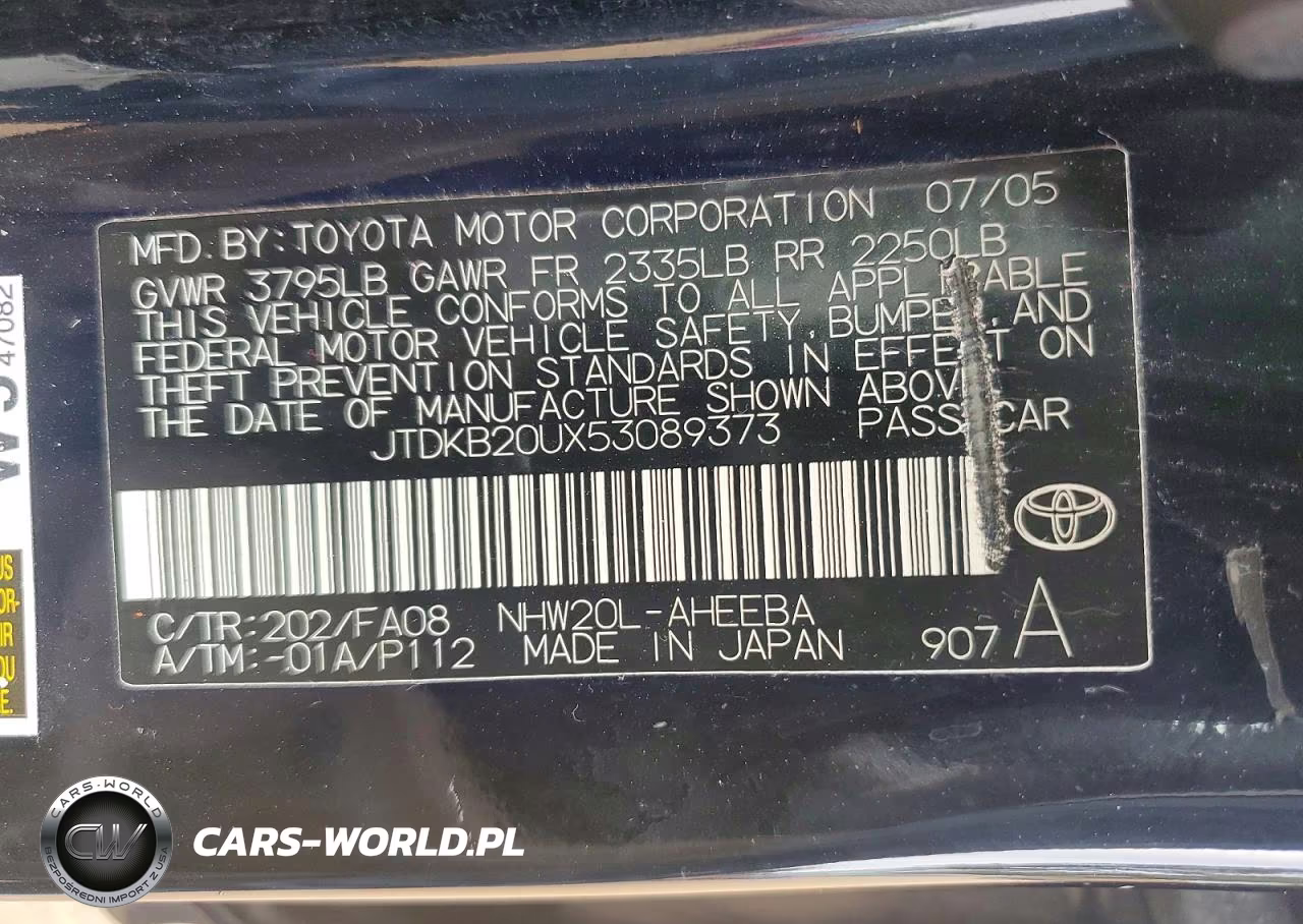 2005 Toyota Prius Base VIN:JTDKB20UX53089373 - 13