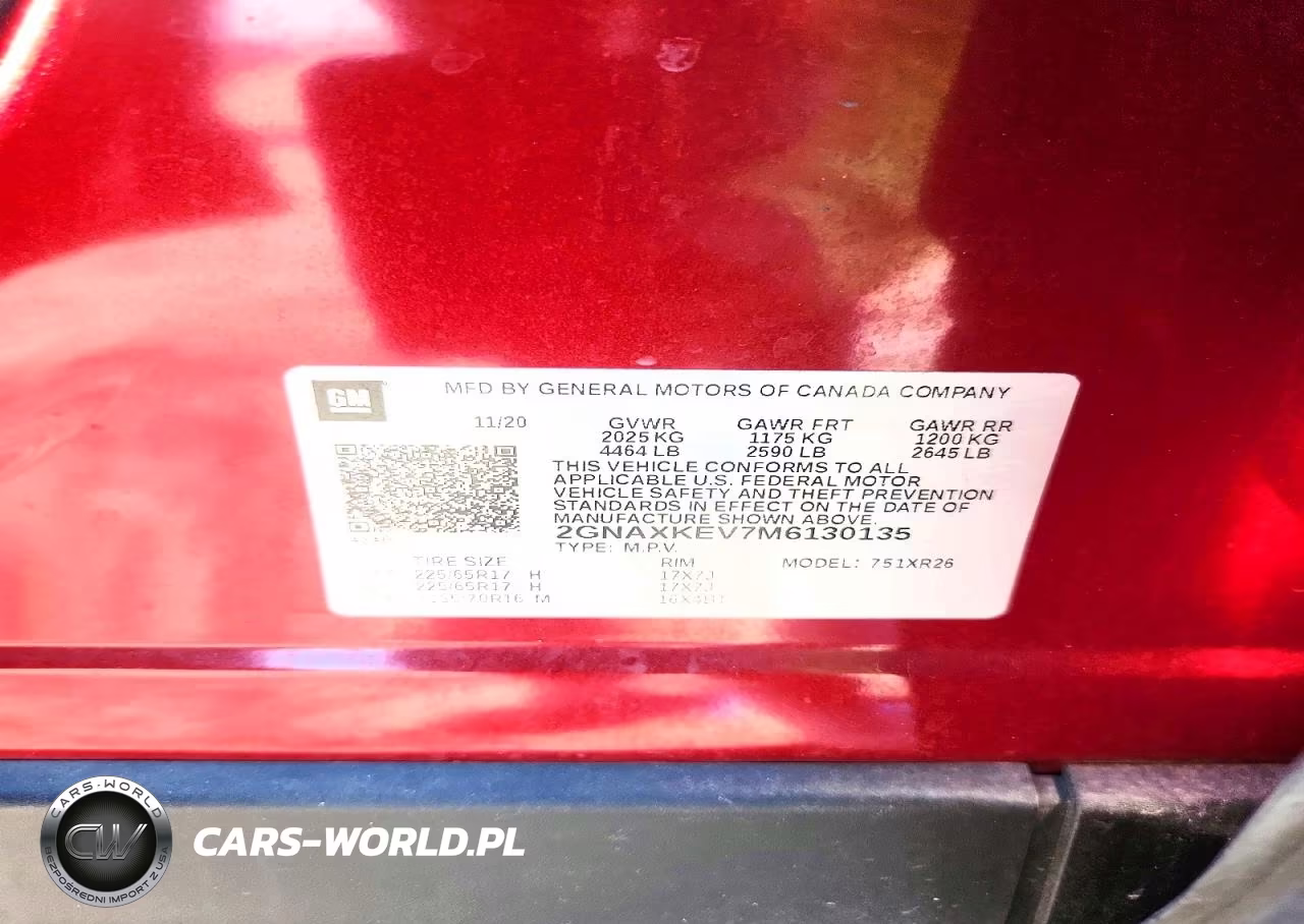 2021 Chevrolet Equinox VIN:2GNAXKEV7M6130135 - 14