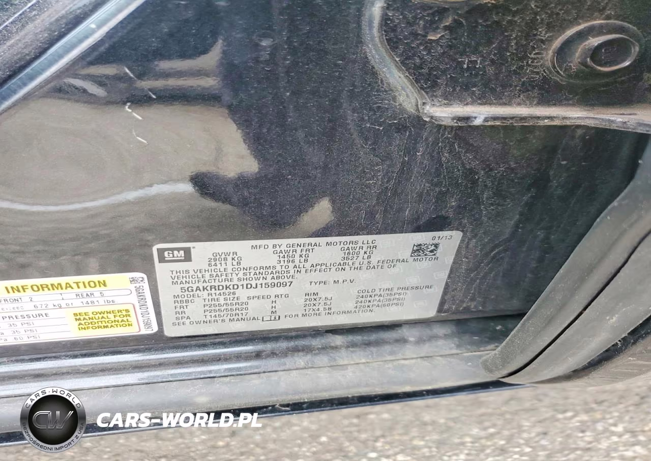 2013 Buick Enclave VIN:5GAKRDKD1DJ159097 - 13