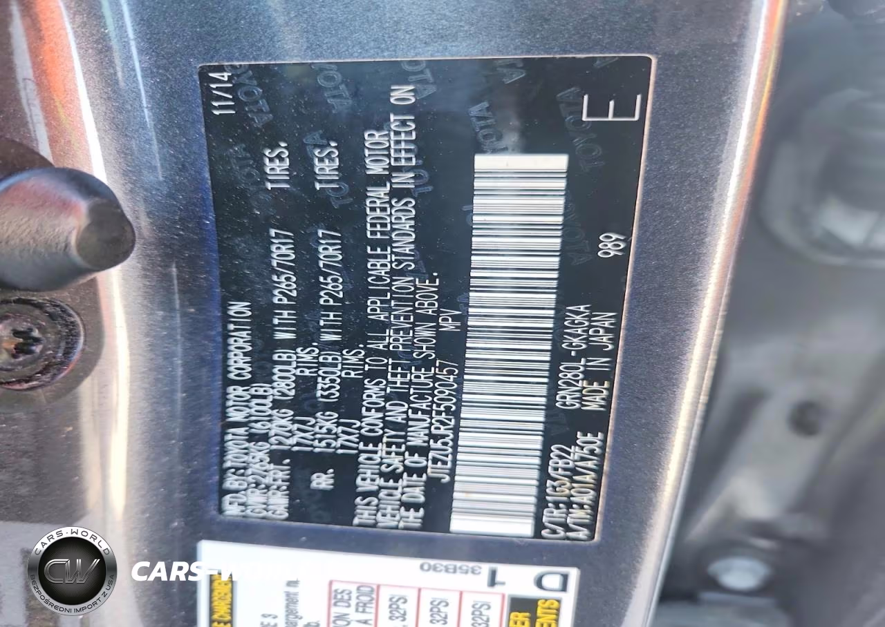 2015 Toyota 4Runner Sr5 VIN:JTEZU5JR2F5090457 - 13