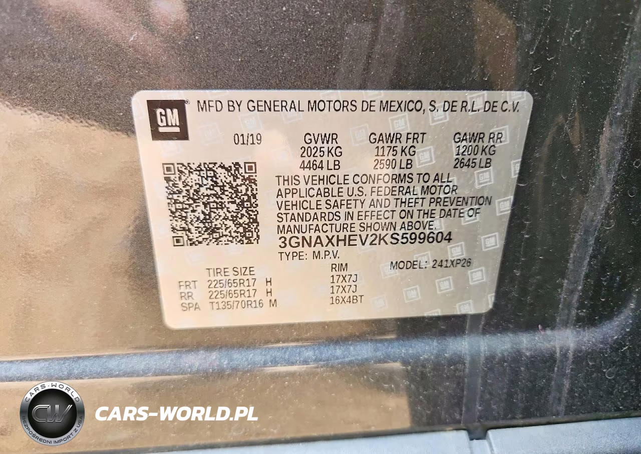 2019 Chevrolet Equinox Ls VIN:3GNAXHEV2KS599604 - 13