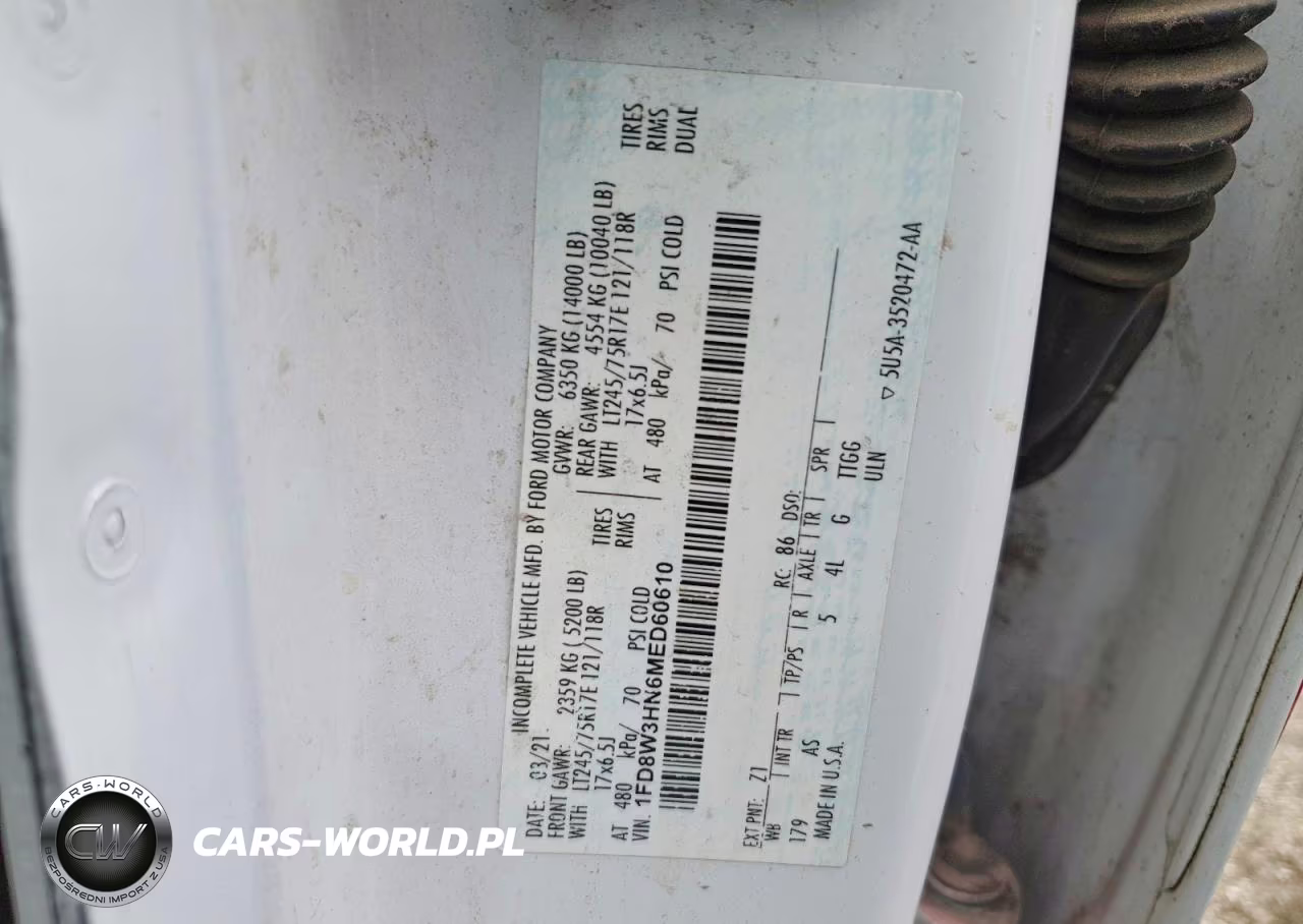 2021 Ford F350 Super Duty VIN:1FD8W3HN6MED60610 - 12