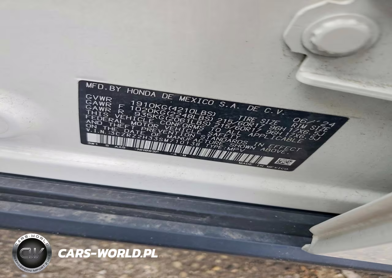 2025 Honda Hr-V Lx VIN:3CZRZ2H33SM710138 - 13