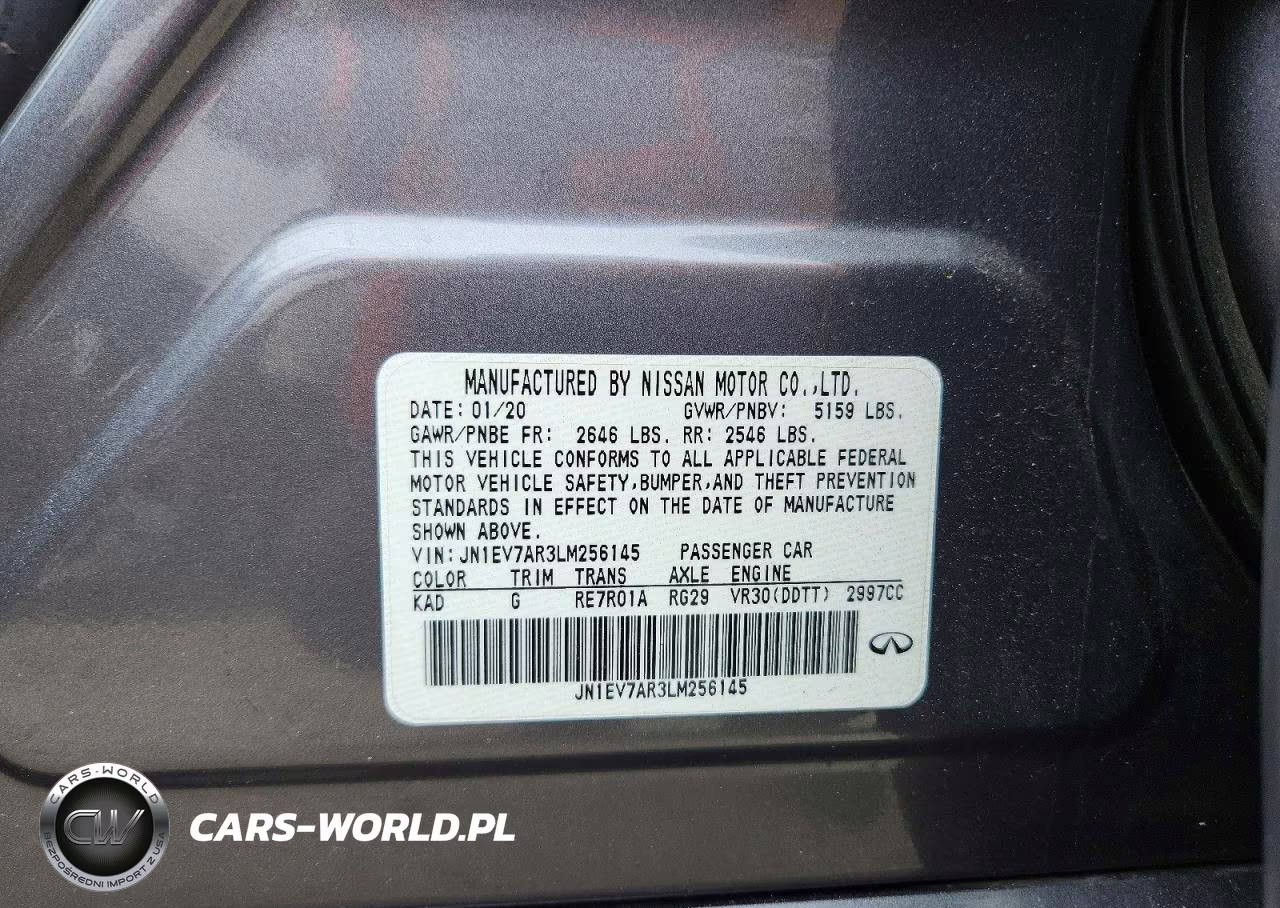 2020 Infiniti Q50 3.0T Luxe VIN:JN1EV7AR3LM256145 - 13