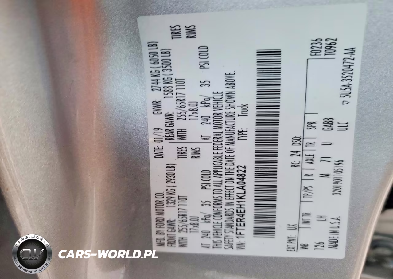 2019 Ford Ranger Xl VIN:1FTER4EH1KLA04822 - 12
