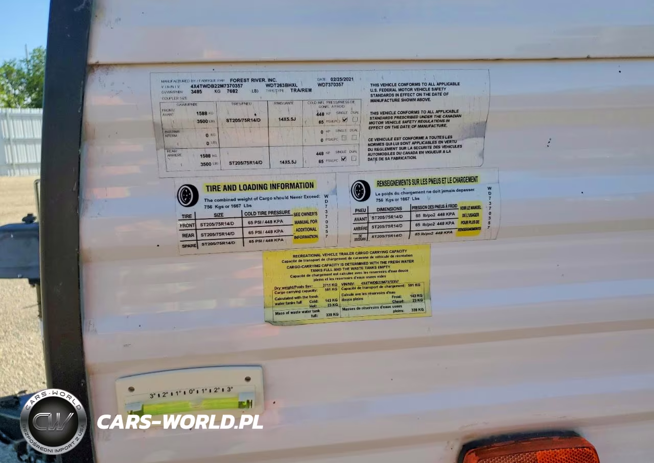 2021 Forest River Wildwood Camper VIN:4X4TWDB22M7370357 - 10