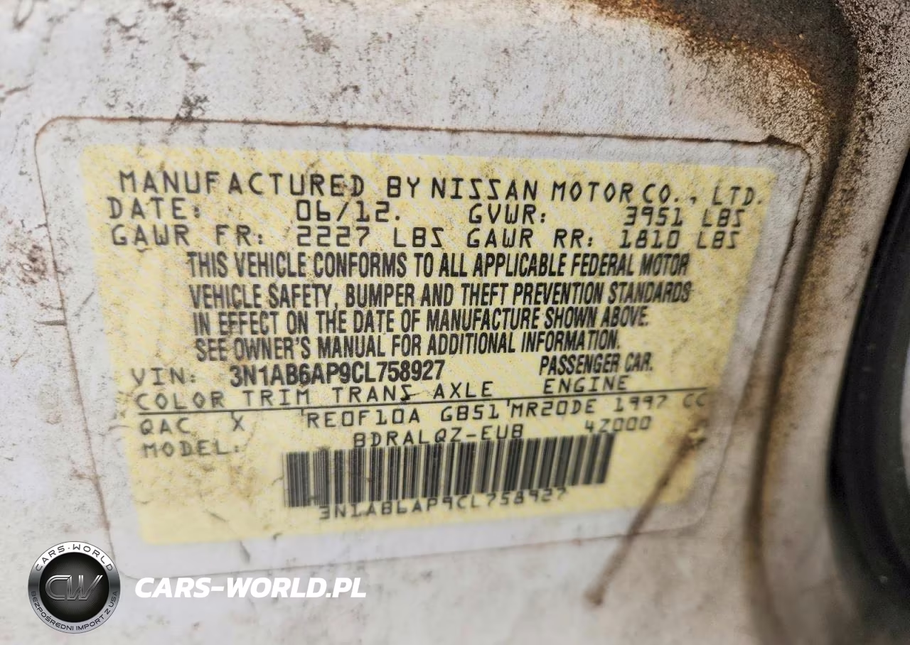 2012 Nissan Sentra 2.0 VIN:3N1AB6AP9CL758927 - 13