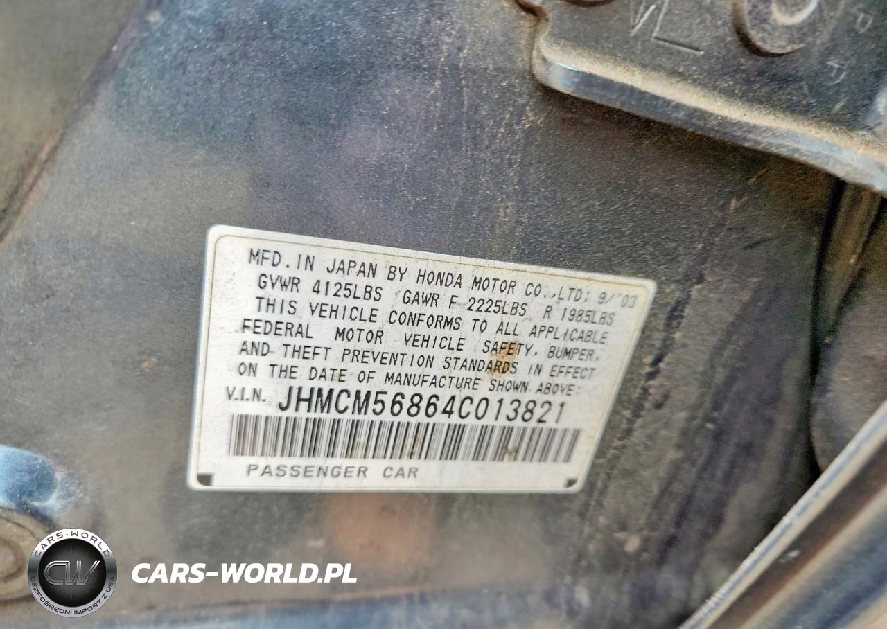 2004 Honda Accord Ex VIN:JHMCM56864C013821 - 13