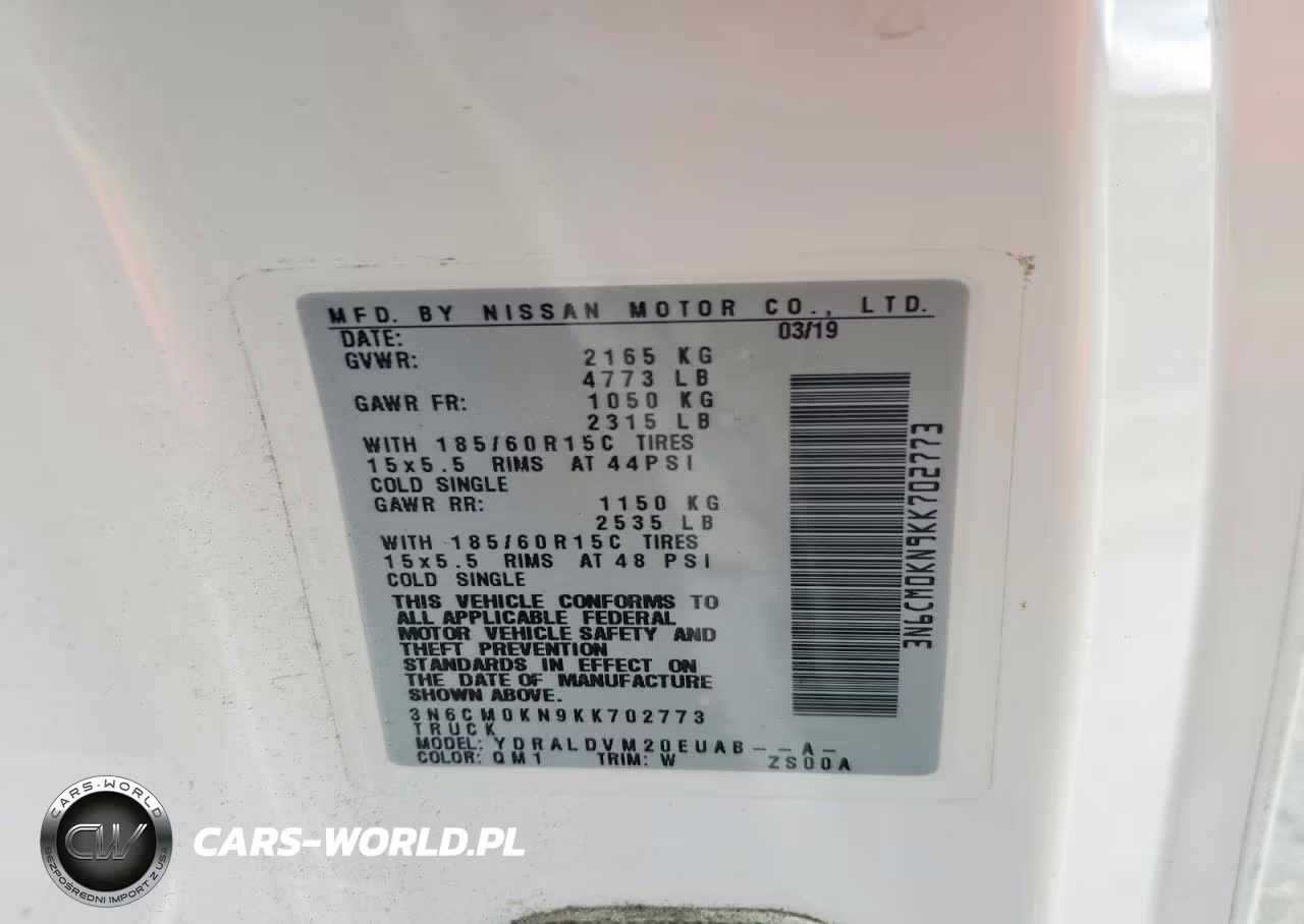 2019 Nissan Nv200 S VIN:3N6CM0KN9KK702773 - 12