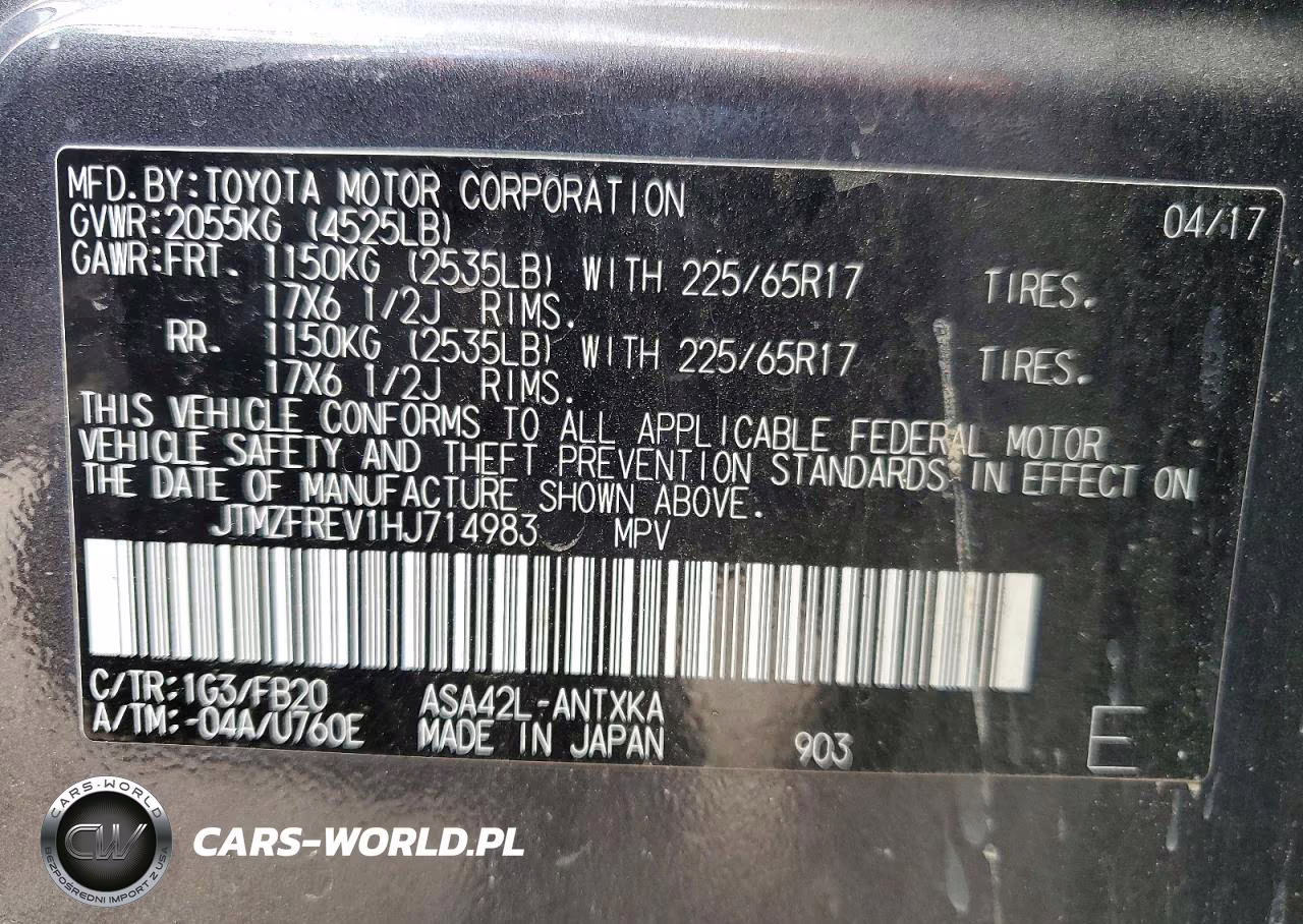 2017 Toyota Rav4 Le VIN:JTMZFREV1HJ714983 - 13