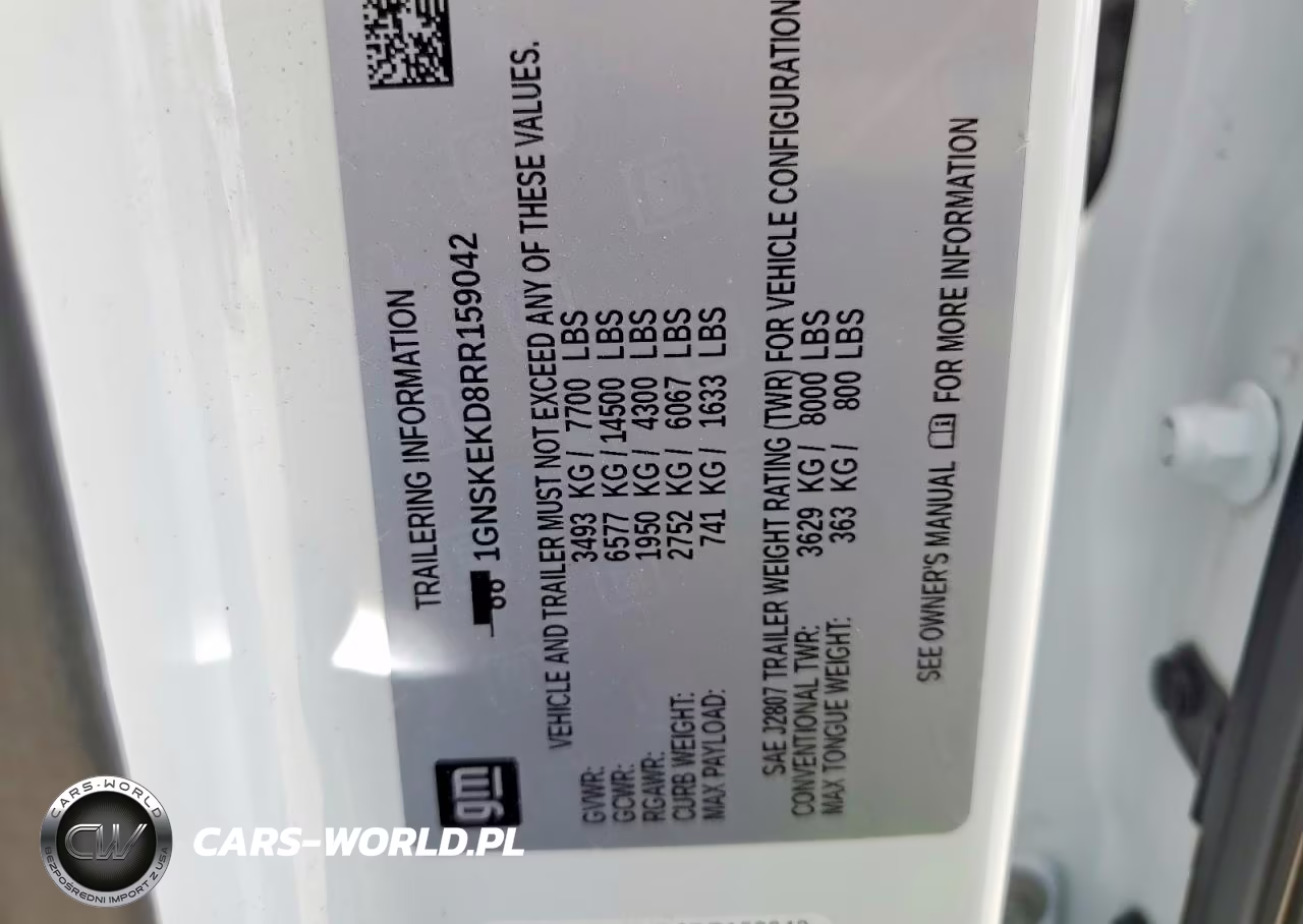 2024 Chevrolet Suburban K1500 Rst VIN:1GNSKEKD8RR159042 - 13