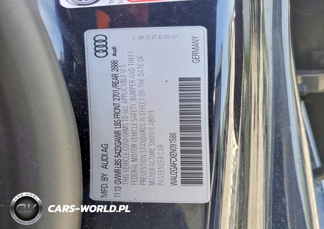 2014 Audi A7 Prestige VIN:WAU2GAFCXEN091586 - 13