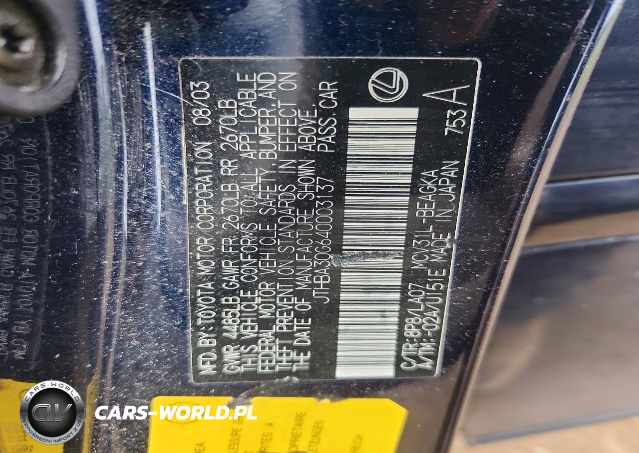 2004 Lexus Es 330 VIN:JTHBA30G640003137 - 12