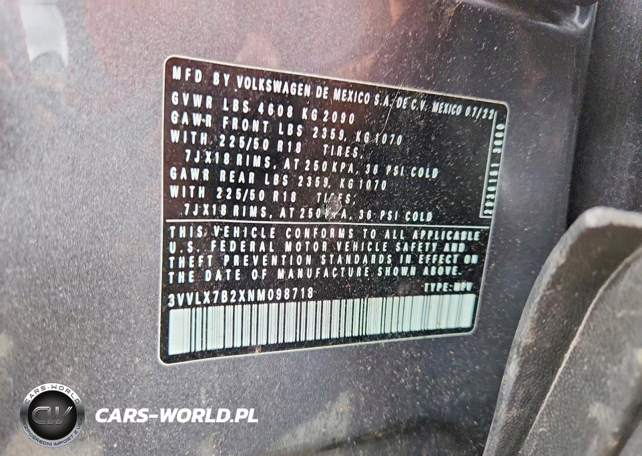 2022 Volkswagen Taos Se Iq Drive VIN:3VVLX7B2XNM098718 - 13