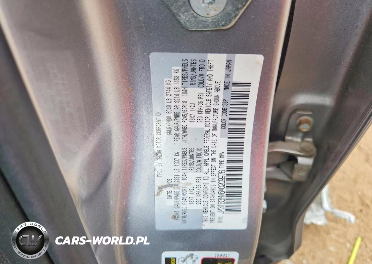 2010 Mazda Cx-9 VIN:JM3TB3MV6A0209976 - 12