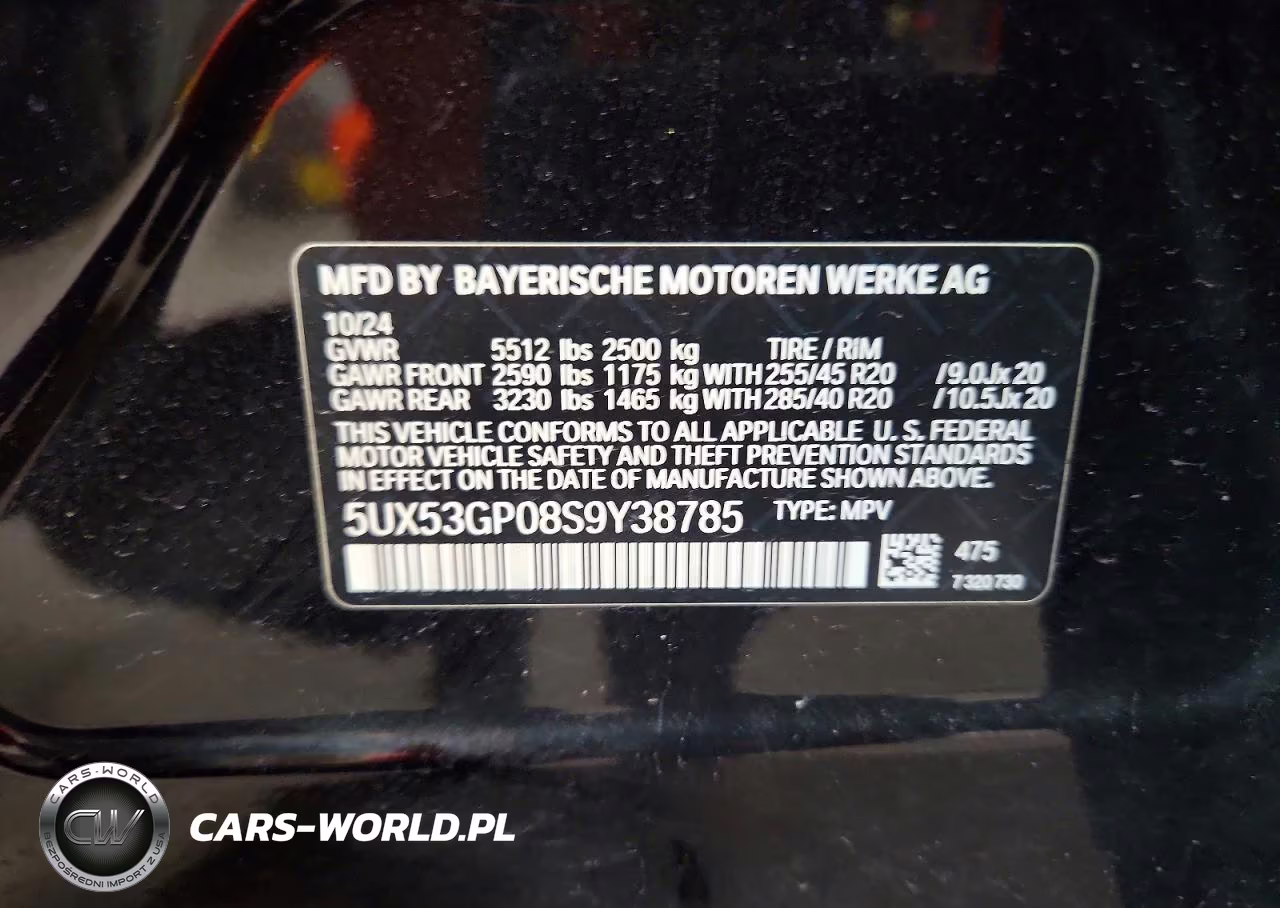 2025 BMW X3 30 xDrive VIN:5UX53GP08S9Y38785 - 13