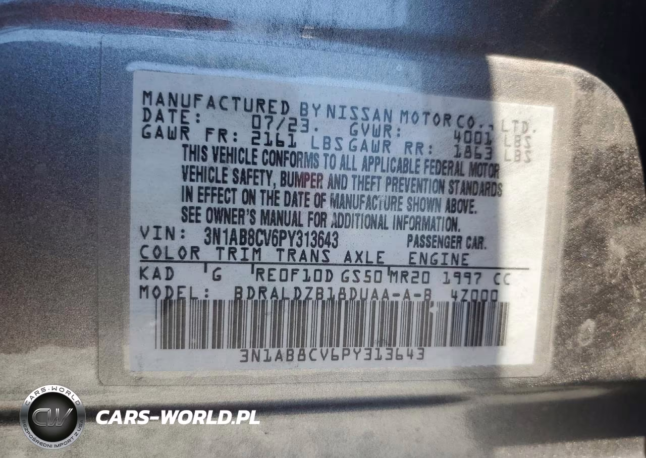 2023 Nissan Sentra Sv VIN:3N1AB8CV6PY313643 - 12