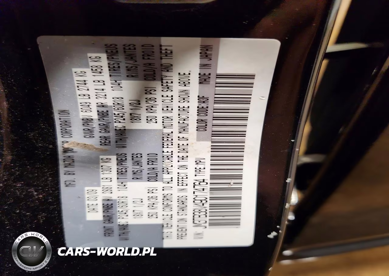 2009 Mazda Cx-9 VIN:JM3TB38V490174764 - 14