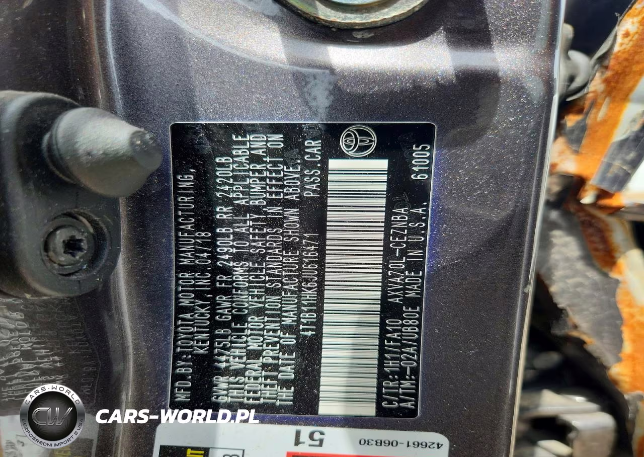 2018 Toyota Camry Le VIN:4T1B11HK6JU616471 - 9