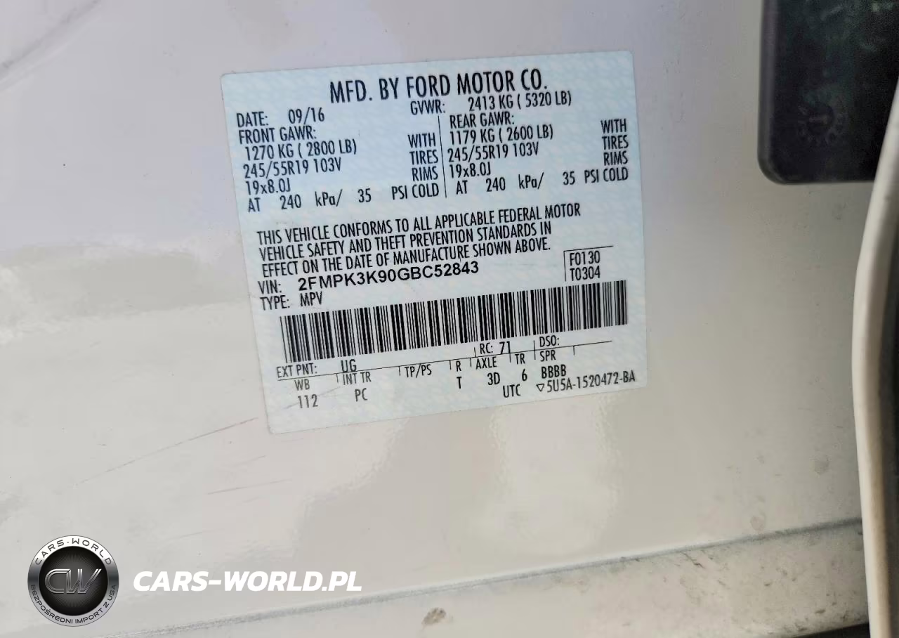 2016 Ford Edge Titanium VIN:2FMPK3K90GBC52843 - 13