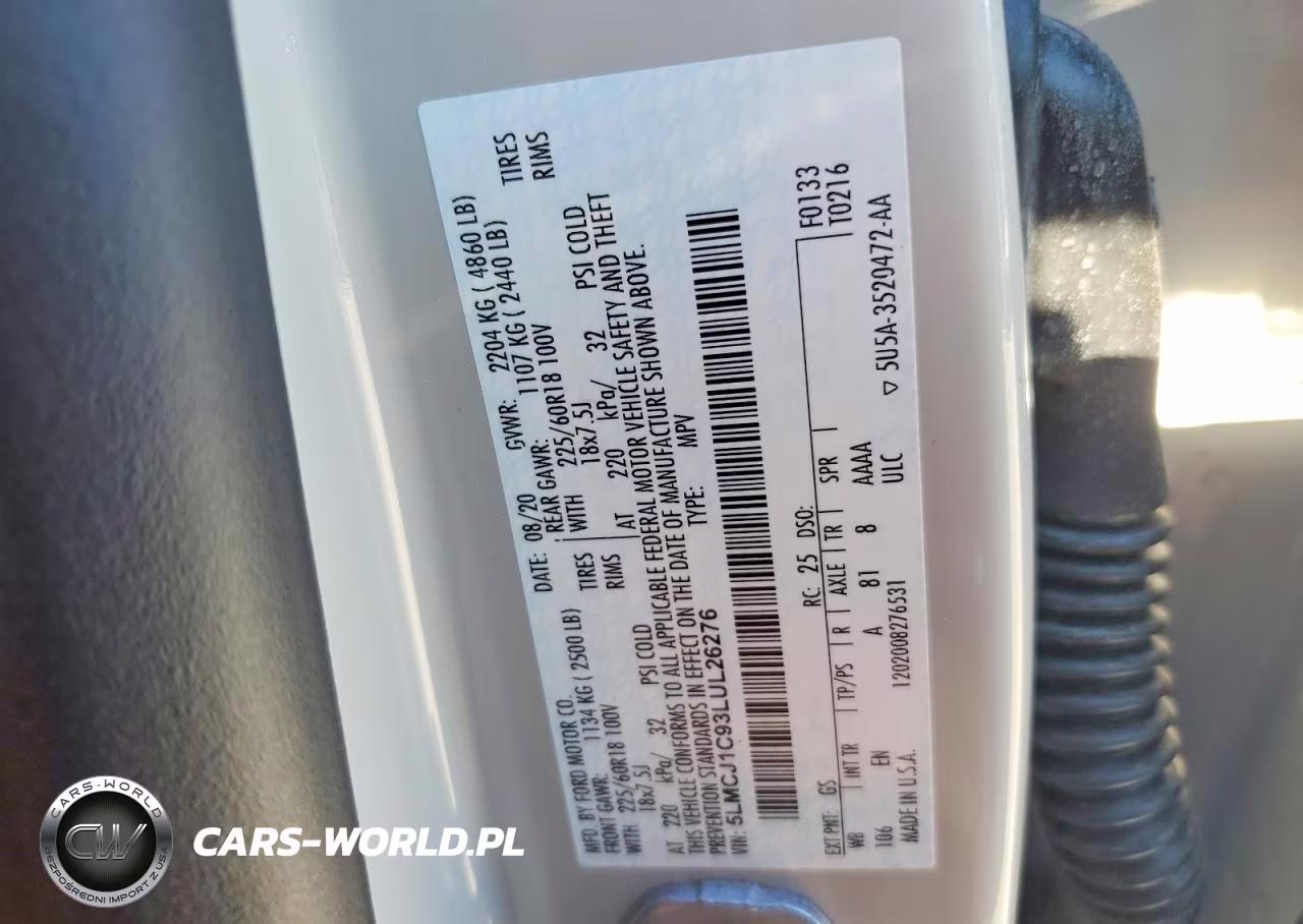 2020 Lincoln Corsair VIN:5LMCJ1C93LUL26276 - 13