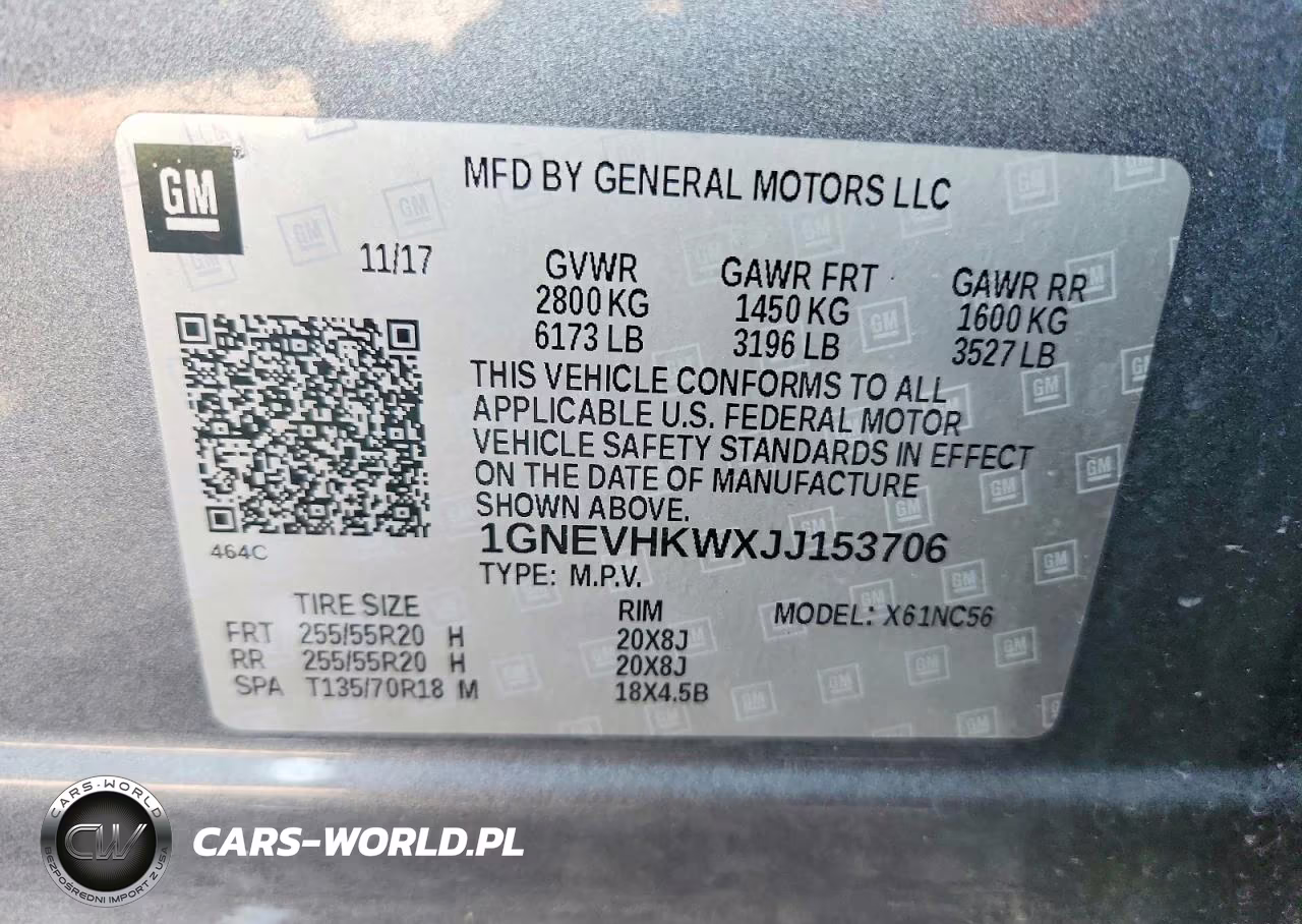 2018 Chevrolet Traverse Lt VIN:1GNEVHKWXJJ153706 - 14