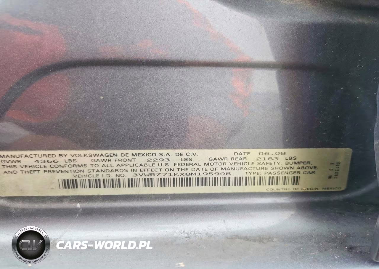 2008 Volkswagen Jetta Se VIN:3VWRZ71KX8M195908 - 12
