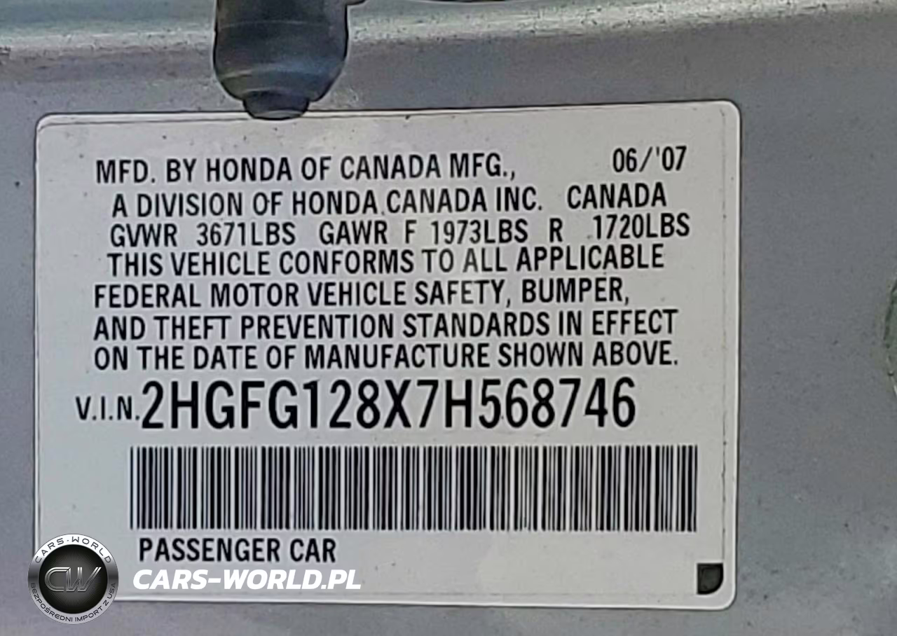 2007 Honda Civic Ex VIN:2HGFG128X7H568746 - 12
