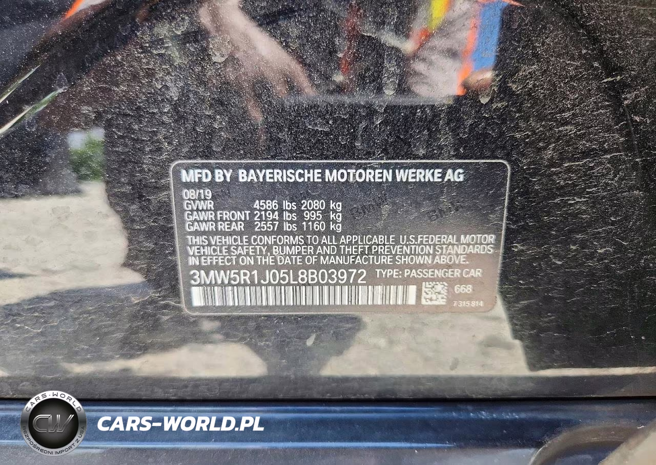 2020 BMW 330I VIN:3MW5R1J05L8B03972 - 12