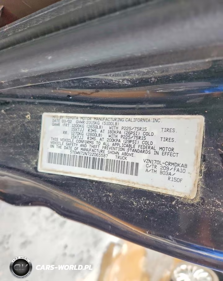 2002 Toyota Tacoma Xtracab VIN:5TEWN72N72Z065587 - 12