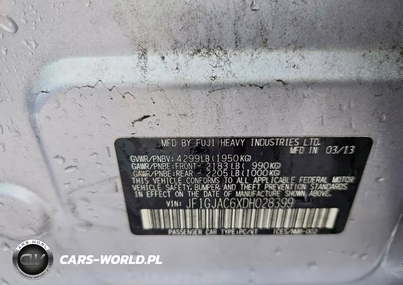 2013 Subaru Impreza Premium VIN:JF1GJAC6XDH028399 - 13