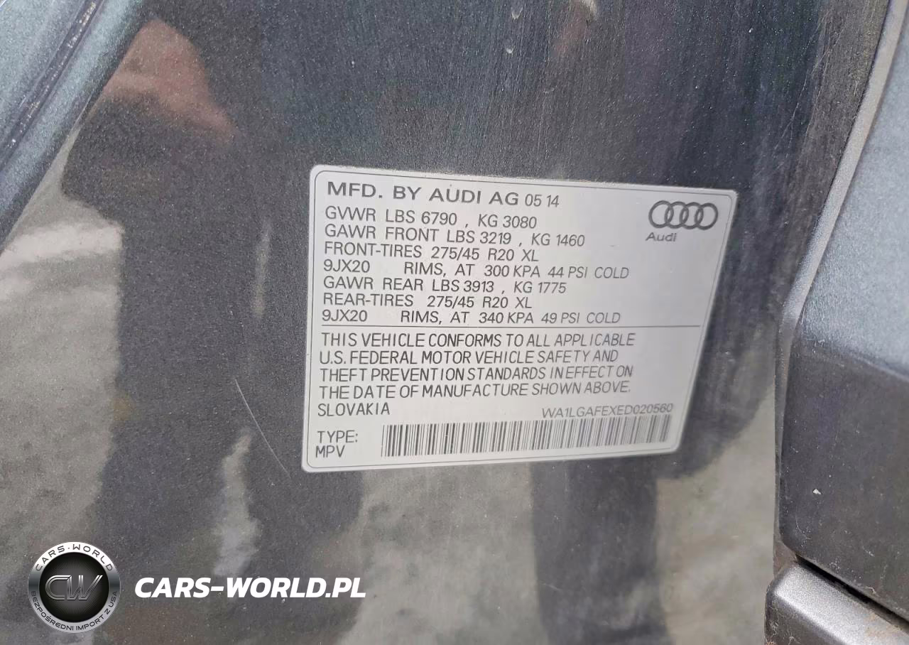 2014 Audi Q7 Premium Plus VIN:WA1LGAFEXED020560 - 13