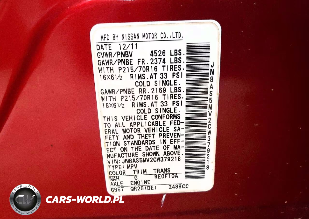 2012 Nissan Rogue S VIN:JN8AS5MV2CW379218 - 14