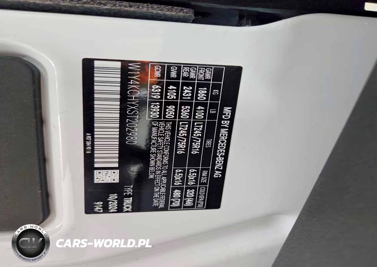 2025 Mercedes Benz Sprinter 2500 VIN:W1Y4KCHYXST202980 - 13