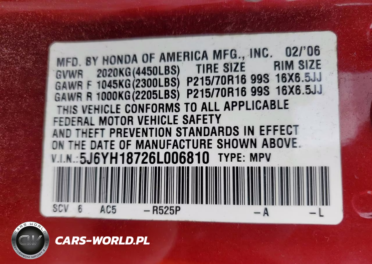 2006 Honda Element Ex VIN:5J6YH18726L006810 - 13