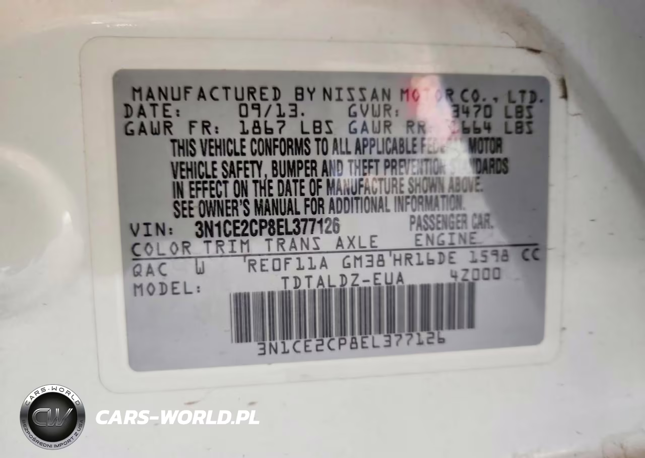 2014 Nissan Versa Note S VIN:3N1CE2CP8EL377126 - 12