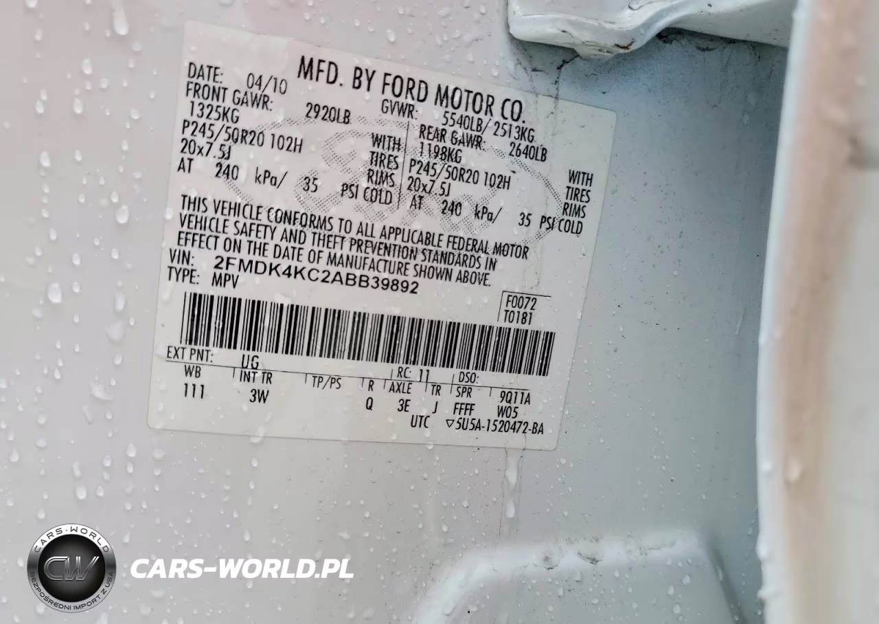 2010 Ford Edge Limited VIN:2FMDK4KC2ABB39892 - 13