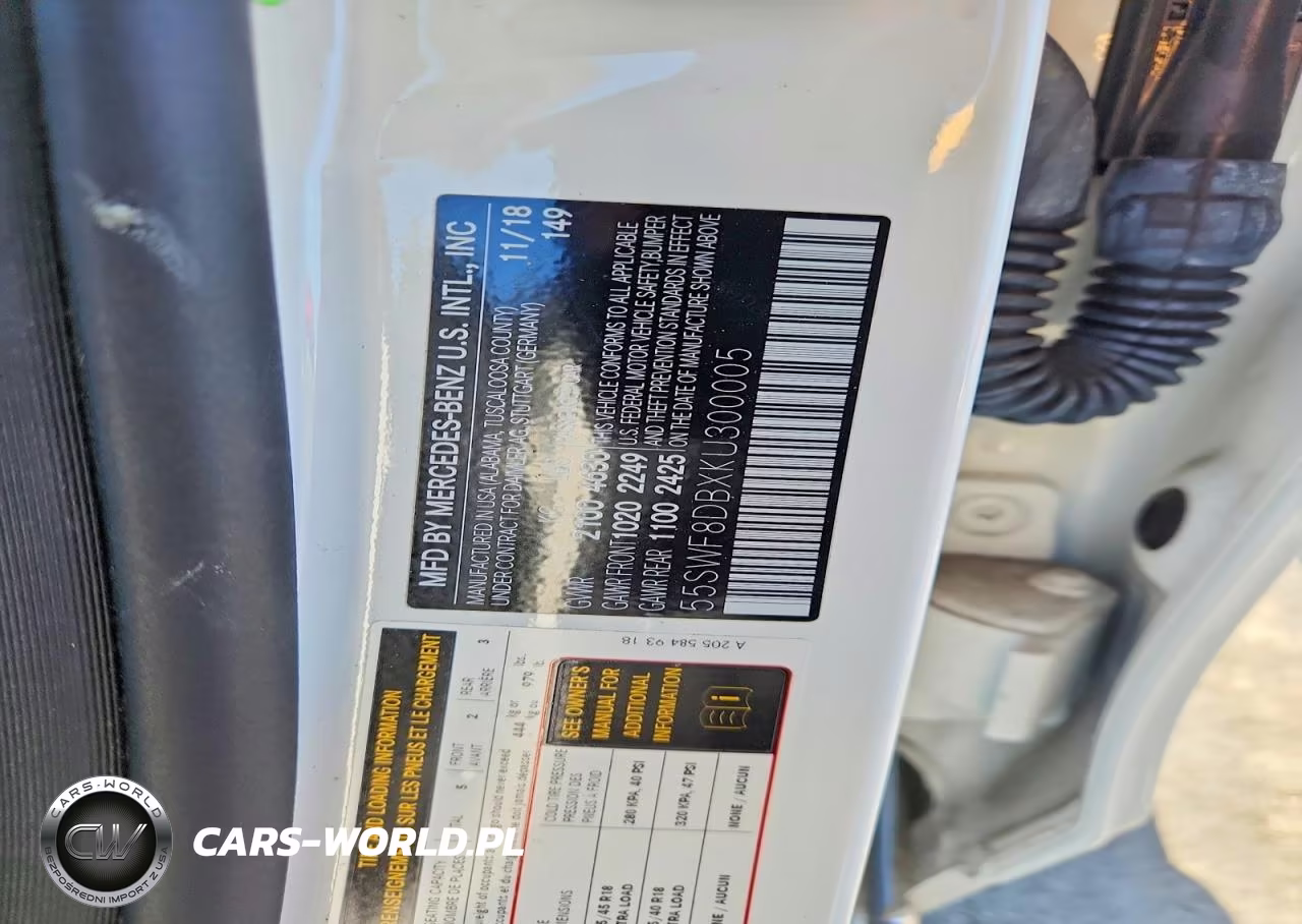 2019 Mercedes-Benz C 300 VIN:55SWF8DBXKU300005 - 12