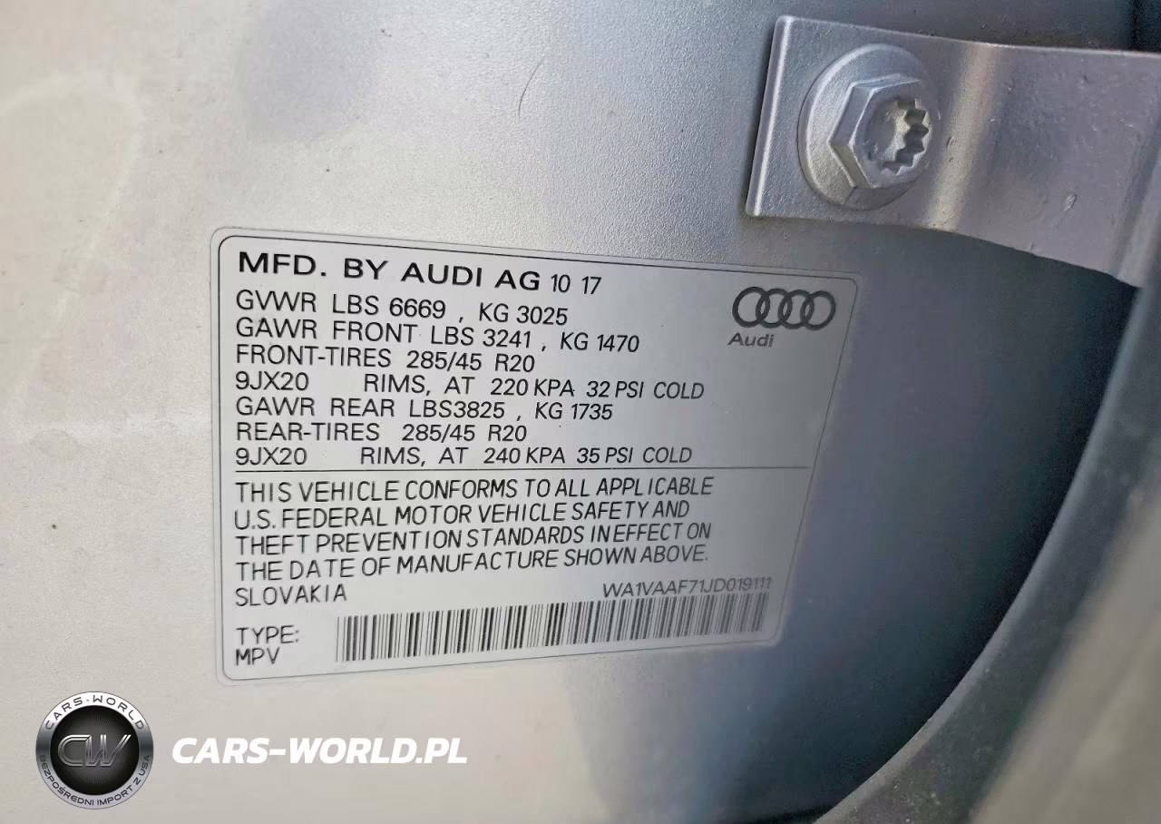 2018 Audi Q7 Prestige VIN:WA1VAAF71JD019111 - 13