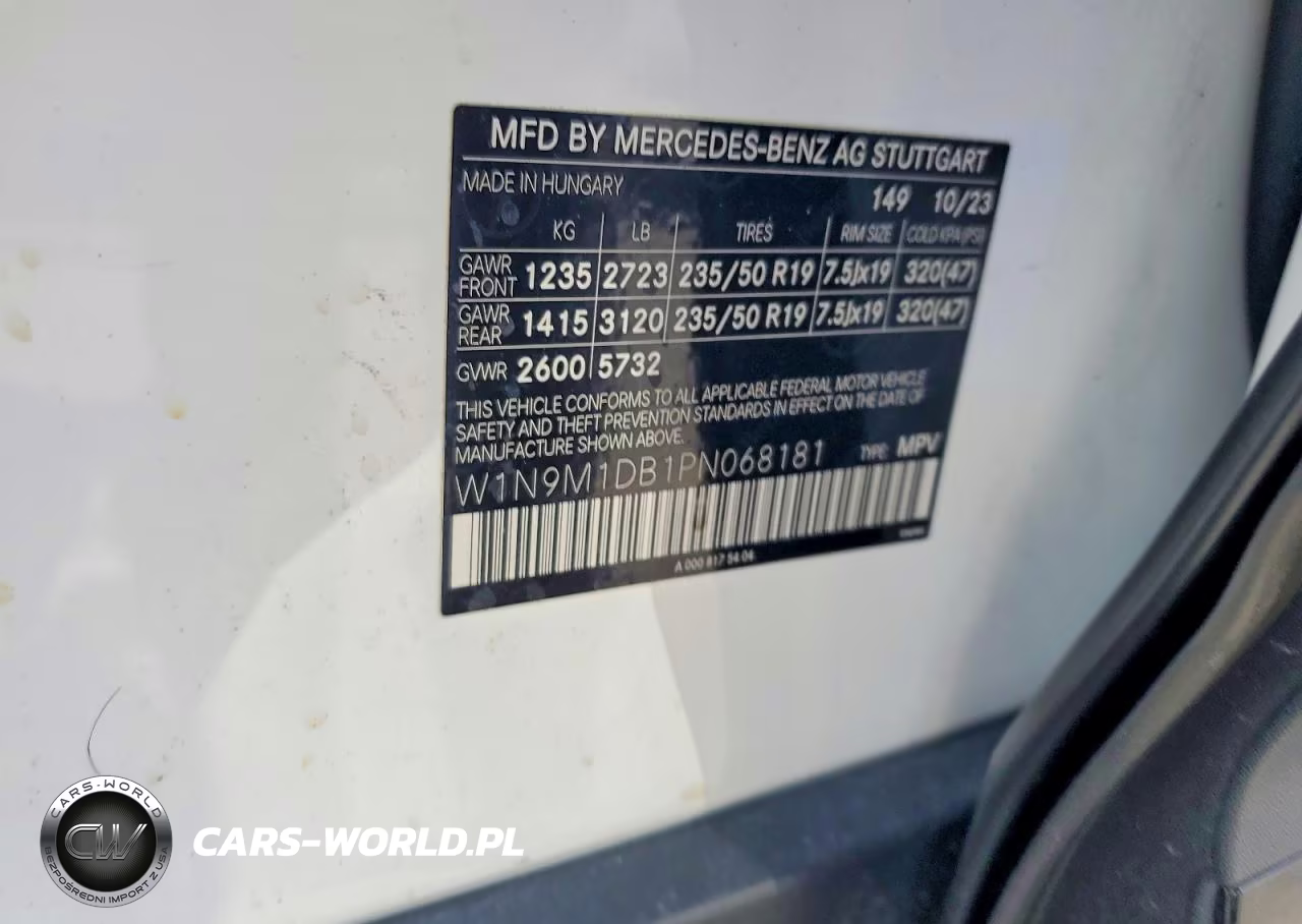 2023 Mercedes-Benz Eqb 350 4Matic VIN:W1N9M1DB1PN068181 - 12