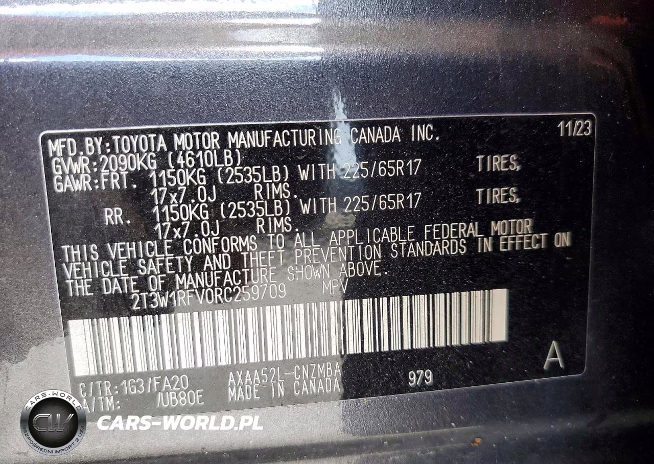 2024 Toyota Rav4 Xle VIN:2T3W1RFV0RC259709 - 13