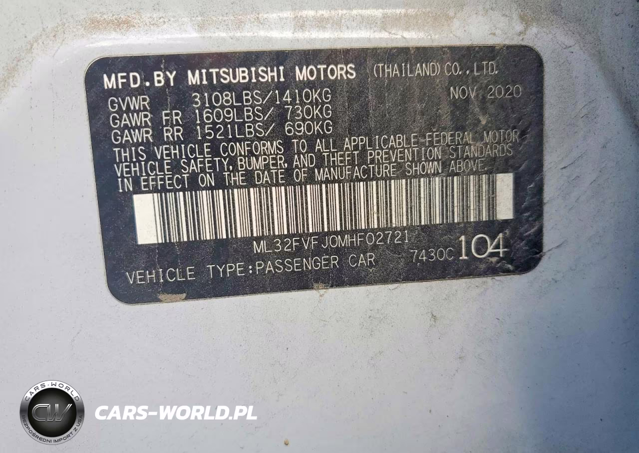 2021 Mitsubishi Mirage G4 Se VIN:ML32FVFJ0MHF02721 - 12