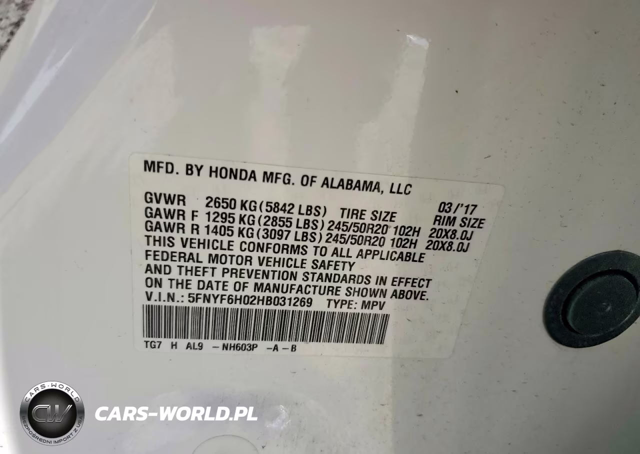 2017 Honda Pilot Elite VIN:5FNYF6H02HB031269 - 14
