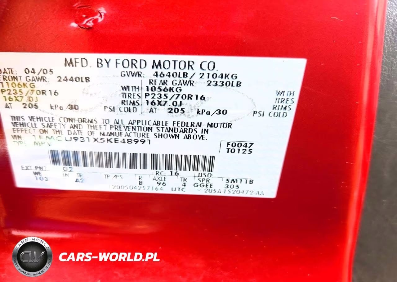 2005 Ford Escape VIN:1FMCU931X5KE48991 - 14